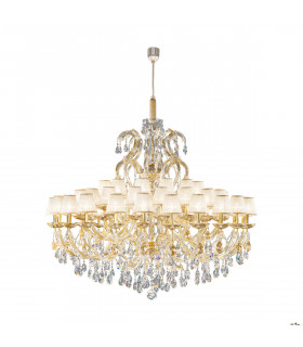 Suspension shade Versailles 24 carats gold 54 bulbs 140cm