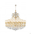 Suspension abats jours Versailles 24 carats d'or 54 ampoules 140cm