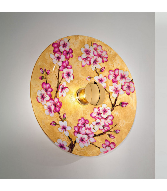 Applique murale Luna 1 ampoule 24 carats d'or