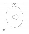 Luna wall light 1 light 24 karat gold