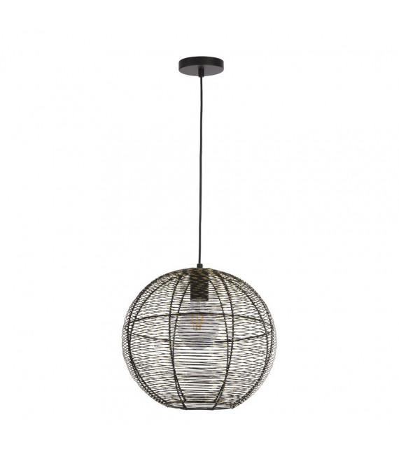 Ciondolo Weave in alluminio nero 1 lampadina 34cm
