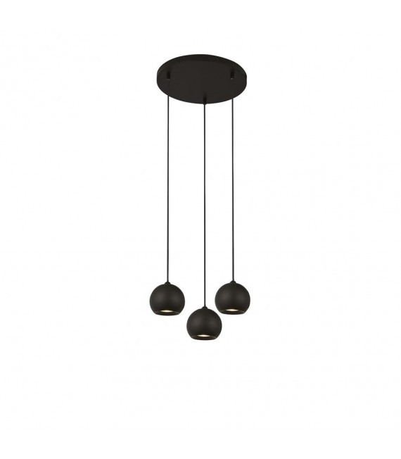 Eindhoven 3-Light Pendant Mild Steel Black