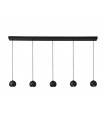 Eindhoven pendant Mild steel Black 5 bulbs 11cm