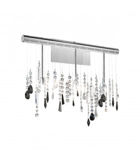 Design wall lamp Stretta Chrome 3 bulbs 40cm