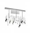 Design wall lamp Stretta Chrome 3 bulbs 40cm