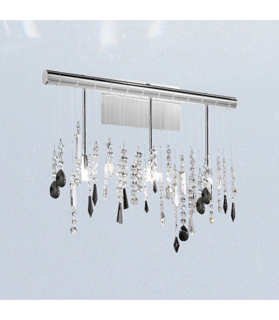 Applique design Stretta Chrome 3 ampoules 40cm