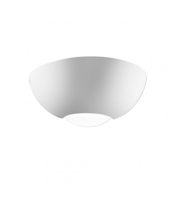 Lampada da parete in gesso bianco Casablanca 1 lampadina 10cm