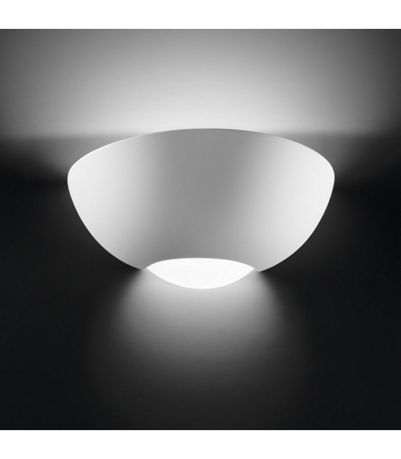 Casablanca white plaster wall lamp 1 bulb 10cm