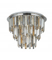 Plafonnier Design Clarissa 5 ampoules Verre,acier doux Chrome,gris,ambre,Transparent,fumé