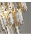 Plafonnier Design Clarissa 5 ampoules Verre,acier doux Chrome,gris,ambre,Transparent,fumé