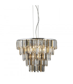 Clarissa Pendelleuchte Stahl Chrom 9 Glühbirnen 53cm