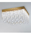 Design ceiling lamp Prisma 24 carats gold 16 bulbs 40cm