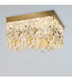 Design ceiling lamp Prisma 24 carats gold 16 bulbs 40cm