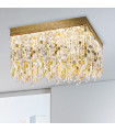 Design ceiling lamp Prisma 24 carats gold 16 bulbs 40cm