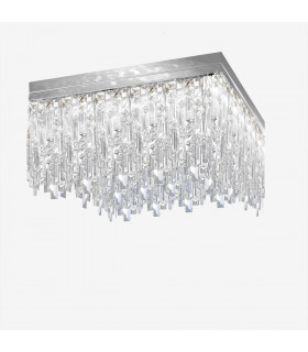 Plafoniera di design Prisma oro 24 carati 16 lampadine 40cm