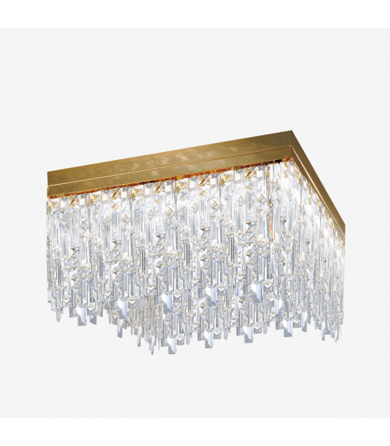Design-Deckenleuchte Prisma 24 Karat Gold 8-flammig 40cm