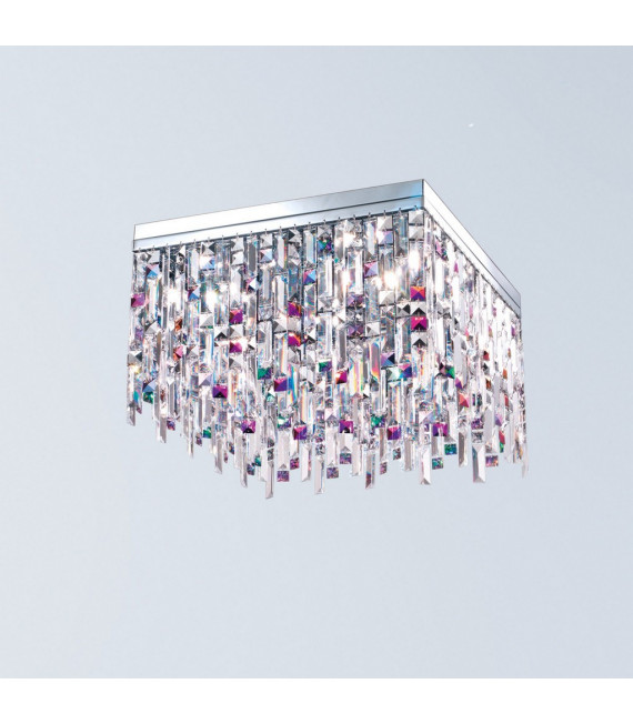 Deckenleuchte Design Prisma Chrom 8 flammig 40cm