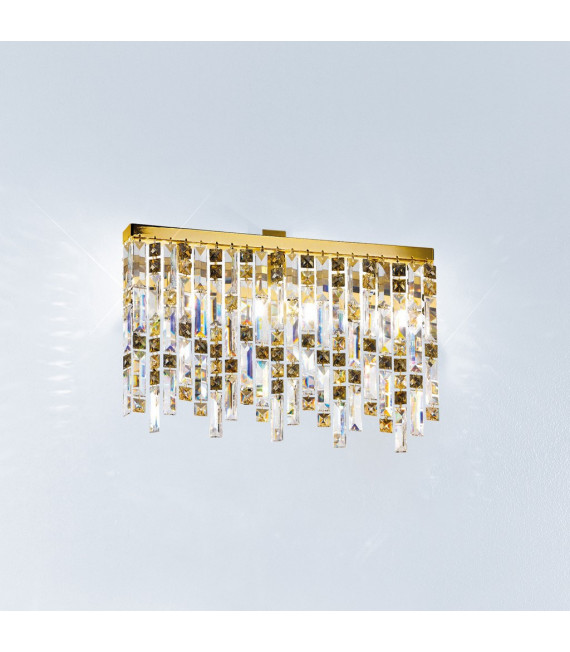 Ceiling light Design Prisma 24 carats gold 3 bulbs 33cm