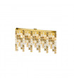 Plafonnier Design Prisma 24 carats d'or 3 ampoules 25cm