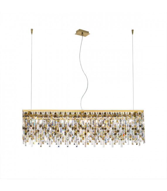 Suspension Prisma 24 carats d'or 10 ampoules 28cm