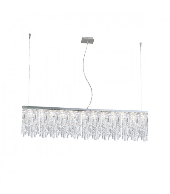 Prisma Chrome pendant light 10 bulbs 28cm