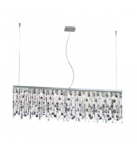 Lampada a sospensione Prisma Chrome 10 lampadine 28cm
