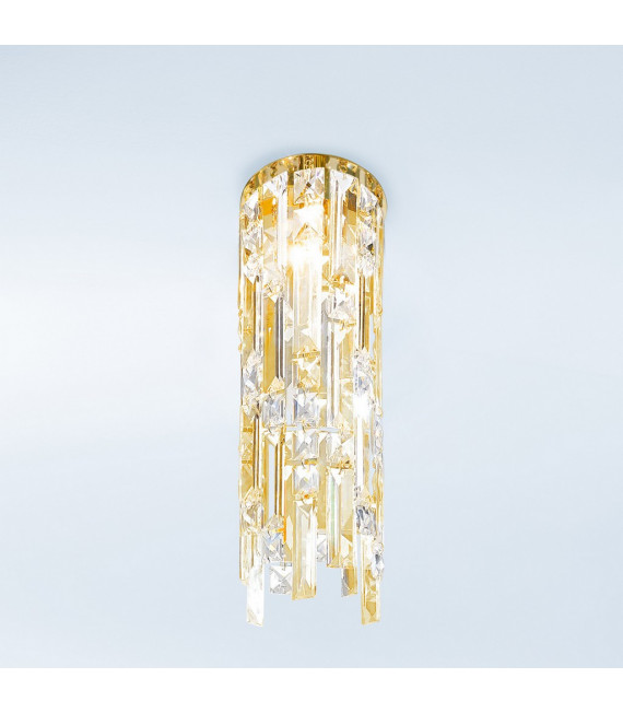 Plafonnier Design Prisma 24 carats d'or 1 ampoule 40cm