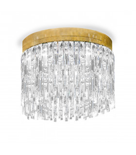 Plafoniera di design Prisma oro 24 carati 6 lampadine 40cm