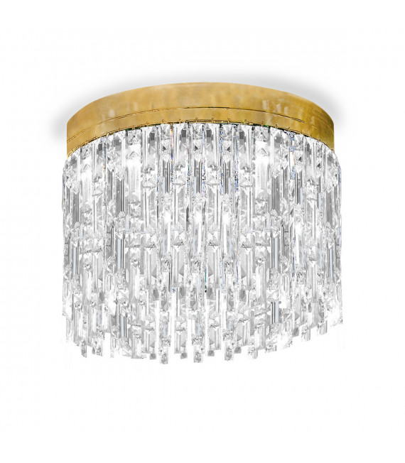 Design-Deckenleuchte Prisma 24 Karat Gold 6-flammig 40cm
