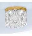 Plafonnier Design Prisma 24 carats d'or 6 ampoules 40cm