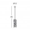 Suspension Prisma 1 ampoule Chrome