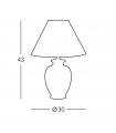 Table lamp Giardino 24 carat gold plated Polished gold 1 bulb 43cm