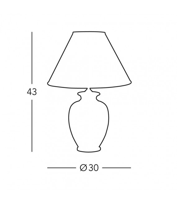 Table lamp Giardino 24 carat gold plated Polished gold 1 bulb 43cm