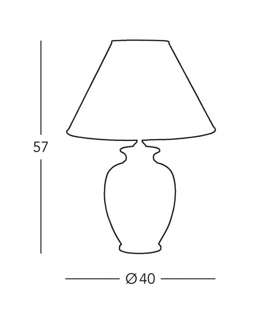 Table lamp Giardino 24 carat gold plated Polished gold 1 bulb 57cm