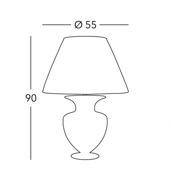 Lampe de table Anfora Chrome 1 ampoule 90cm