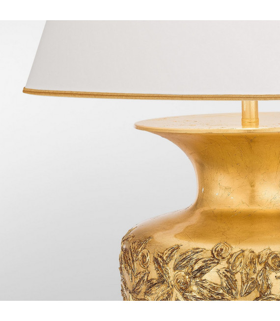Anfora Tischlampe 24 Karat Gold 1 Birne 65cm