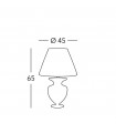 Anfora table lamp white 1 bulb 65cm