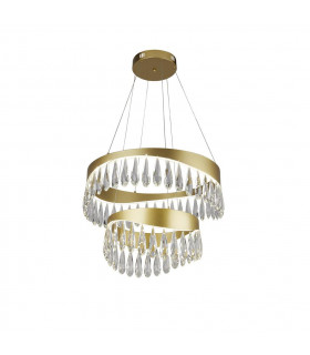 Plafonnier LED intégré Jewel Verre,acier inoxydable,acier doux Transparente en or 40 Cm