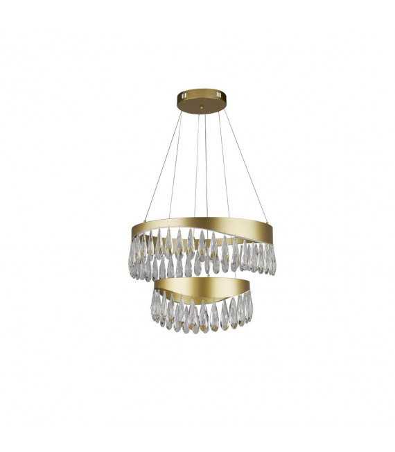 Plafonnier LED intégré Jewel Verre,acier inoxydable,acier doux Transparente en or 40 Cm