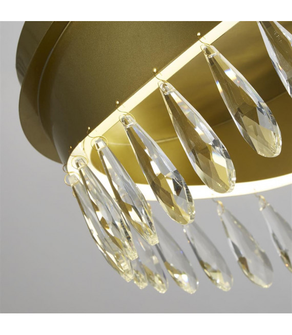 Plafonnier LED intégré Jewel Verre,acier inoxydable,acier doux Transparente en or