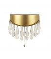 Jewel designer wall lamp Glass, stainless steel, mild steel Gold