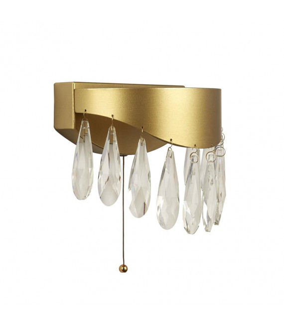 Jewel designer wall lamp Glass, stainless steel, mild steel Gold