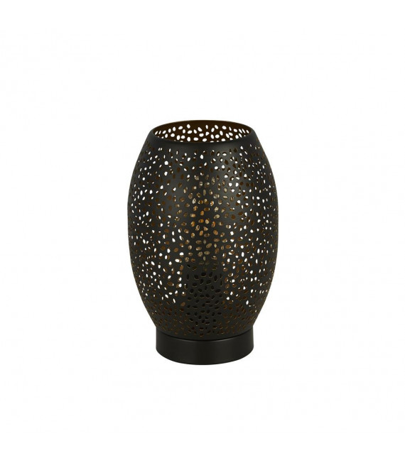 Lámpara de mesa láser 1 luz acero dulce negro mate, dorado