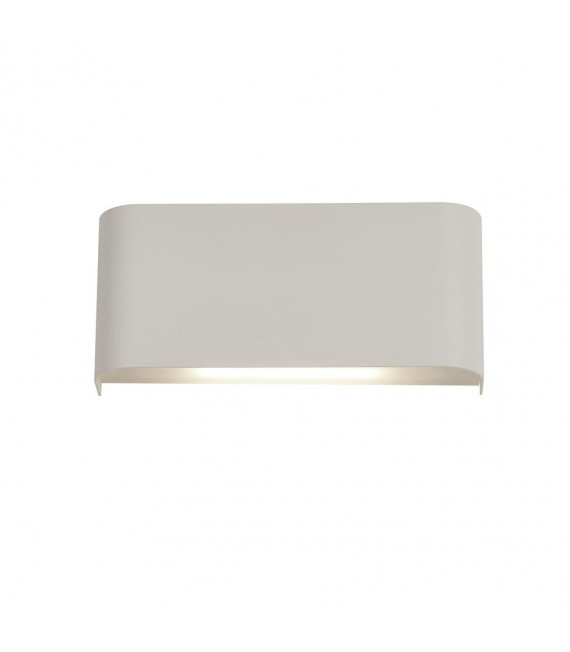 Match Box Aluminium Wandleuchte, weißes Eisen 2 Glühbirnen 8cm
