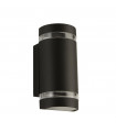 Garden light Sheffield Glass, black aluminum molding, transparent 2 bulbs 24cm