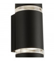 Applique de jardin Sheffield Verre,moulage Aluminium Noir,Transparent 2 ampoules 24cm