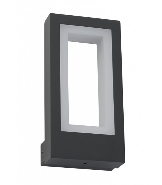 Lampada da parete moderna Berlin Plastic, modanatura in alluminio in metallo bianco opalino, grigio