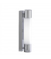 Poplar Polycarbonate bathroom wall light, chrome metal, white 36 Cm