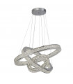 Plafonnier LED intégré Bands Verre,acier inoxydable,acier doux Chrome,Transparent