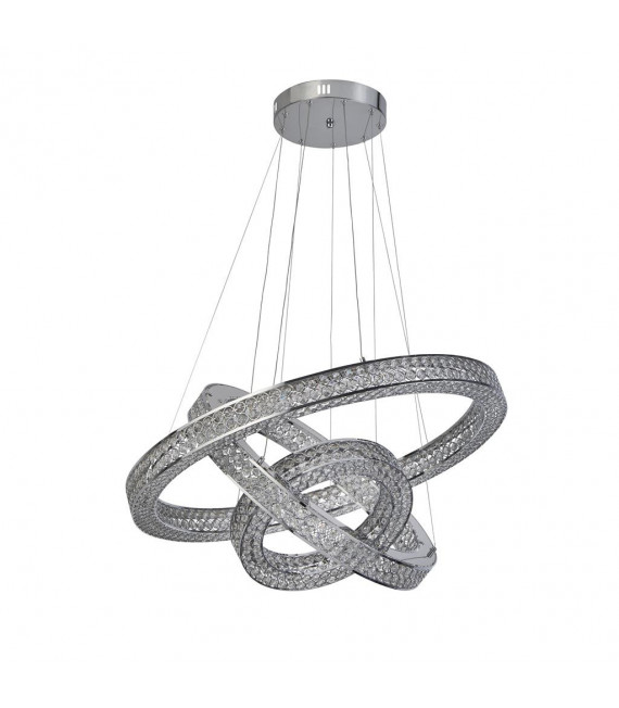 Plafonnier LED intégré Bands Verre,acier inoxydable,acier doux Chrome,Transparent